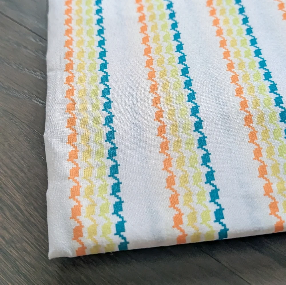 Tiny Dreamers Striped Colorful Shower Curtain, 72 in X 72 in
